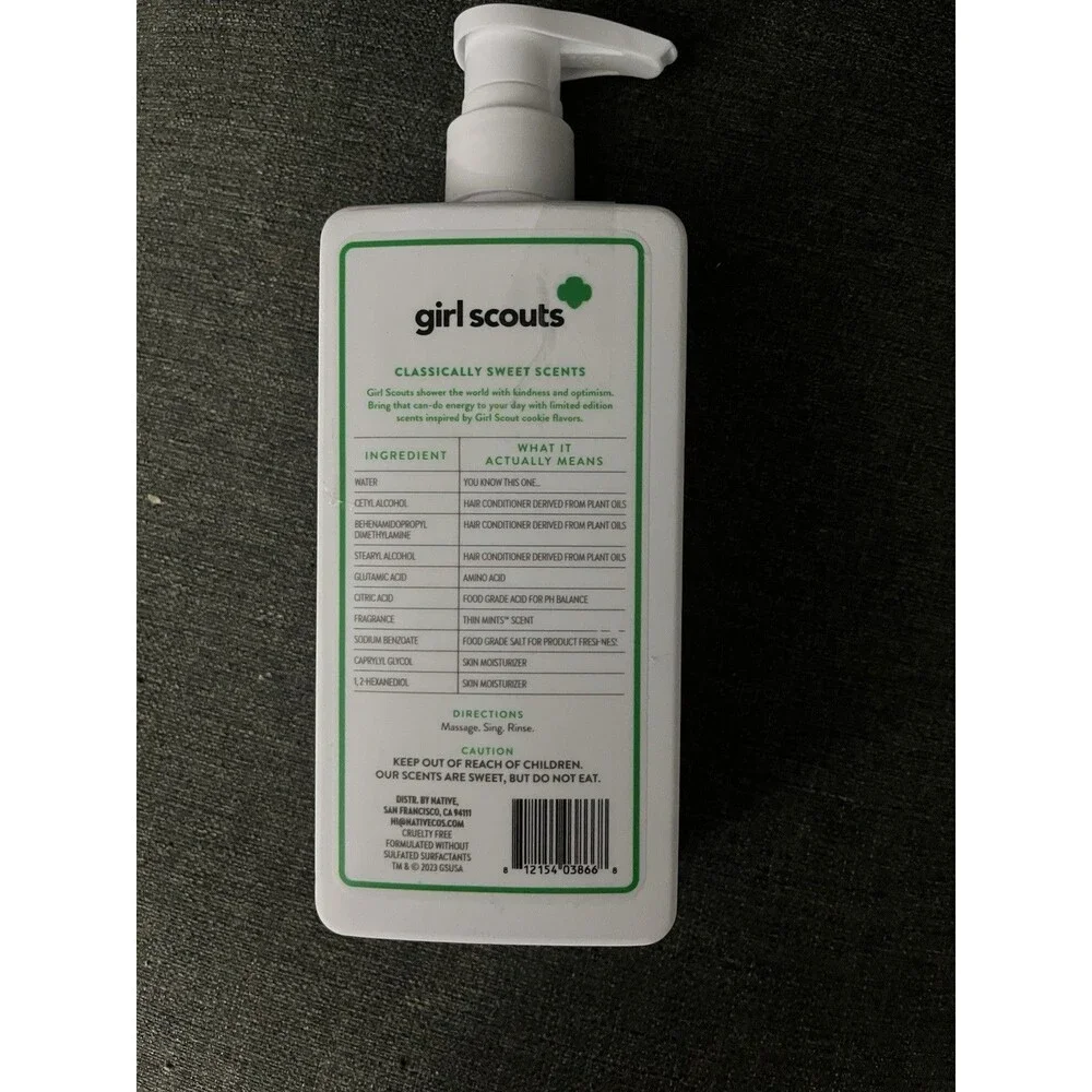 Girl Scouts Native Thin Mints Volumizing Conditioner Paraben-Free 16.5 fl oz
